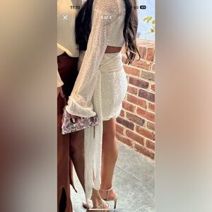 Jaus white sequin dress